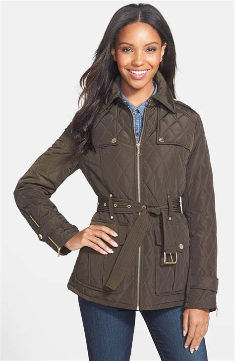 michael kors raincoat nordstrom|Michael Kors belted padded jacket.